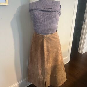 Pendleton Leather Skirt